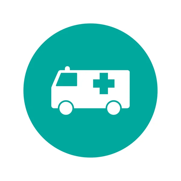 Icona dell'ambulanza. Piatto — Vettoriale Stock