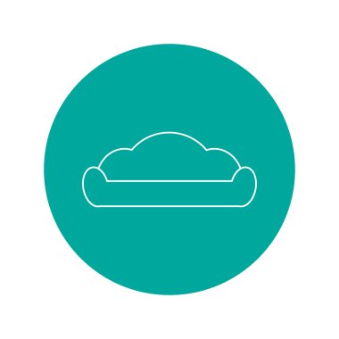 Kanepe simgeler. Modern tasarım düz stil ikonu.