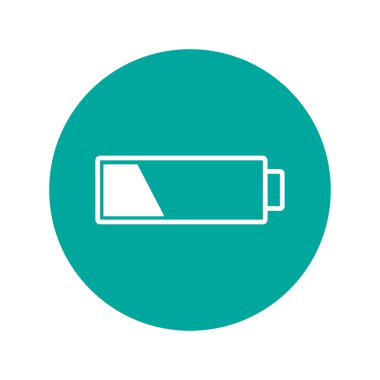 Pil simgesi. Düz tasarım stili.