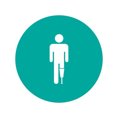 Protez simgesi. Düz tasarım stili.