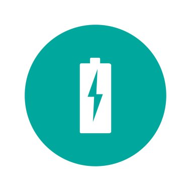 Düz pil işareti vektör enerji şarj gösterimi 