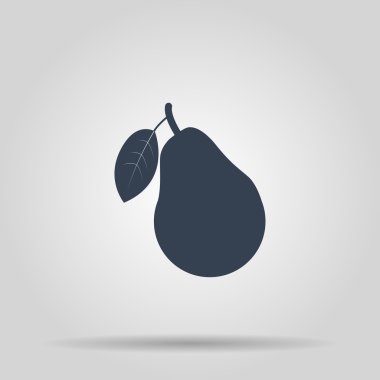Bir armut simgesinin vektör illüstrasyonu