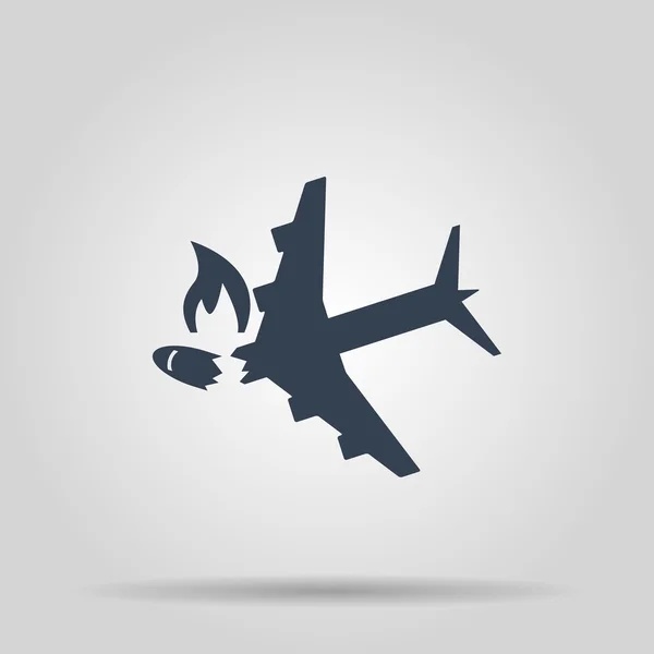 Airplane Crash vector icon. — Stock Vector