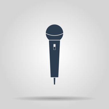 Mikrofon simgesi. Düz 