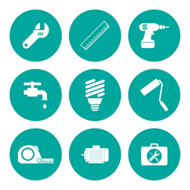 çalışma araçlar Icon set