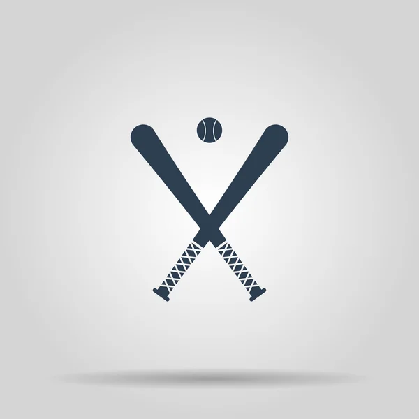 Vektorové překročil baseballové pálky a míček sada — Stockový vektor