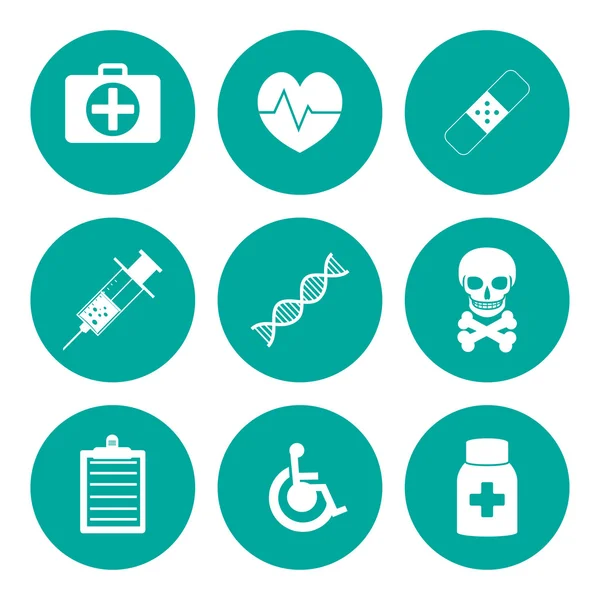 Medical iconst. Flat — Stock Vector