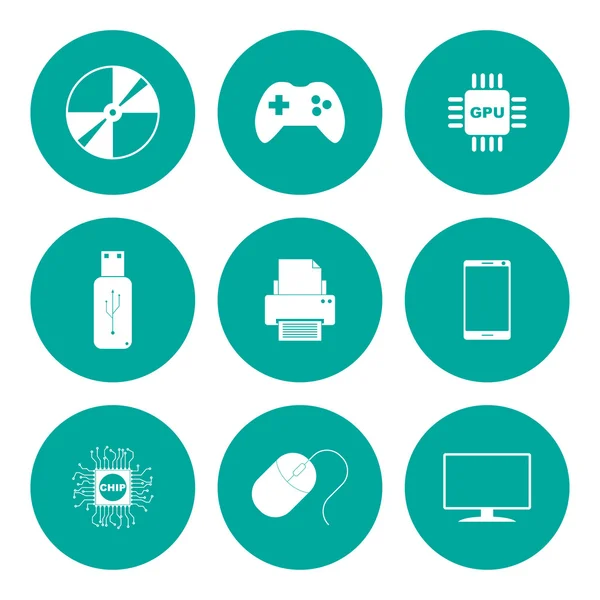 Technology Icons Set — Stock Vector
