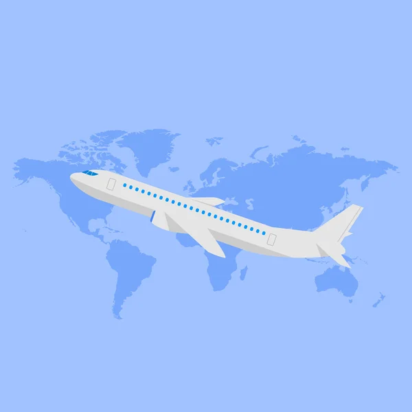 Viajes planos con plano ilustración diseño concepto fondo . — Vector de stock