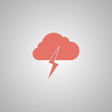 yıldırım cıvata hava düz çizgi simgesini Infographic illüstrasyon şablonu için web veya broşür