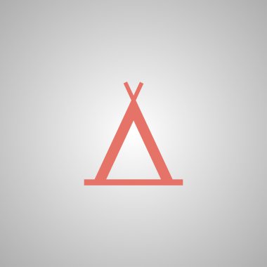 kamp simgesi. Düz tasarım stili.