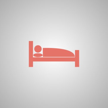 Uyku simgesi. Düz tasarım stili.