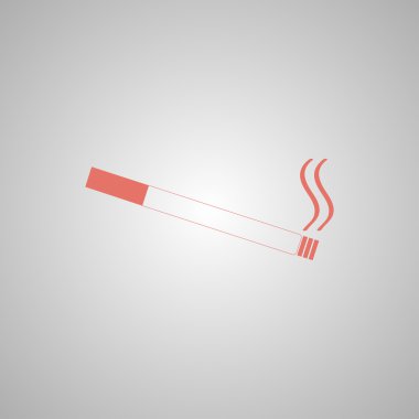 Sigara simgesi. Düz tasarım stili.