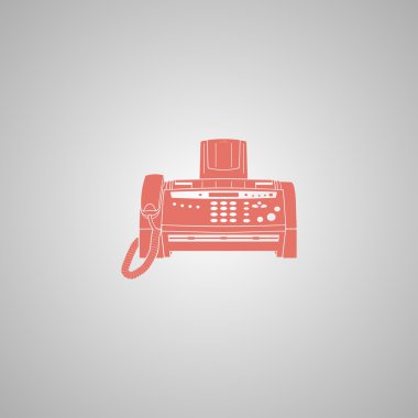 Faks makinesi. Düz tasarım stili.