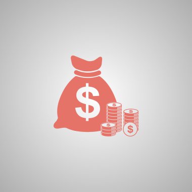 Para simgesi. Düz tasarım stili.