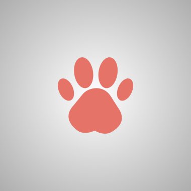 Yazdırma pençe. Düz tasarım stili.