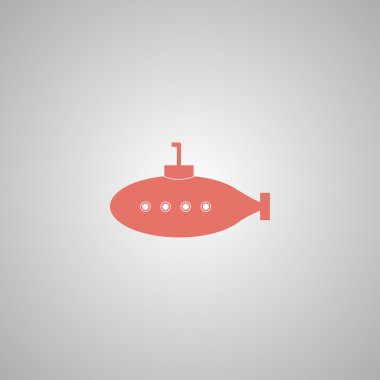 Denizaltı simgesi. Düz tasarım stili.