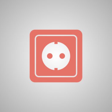 güç soketi vektör simgesi