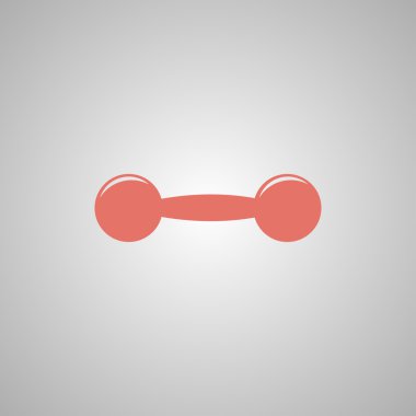 Dumbbell simgesi. Düz 