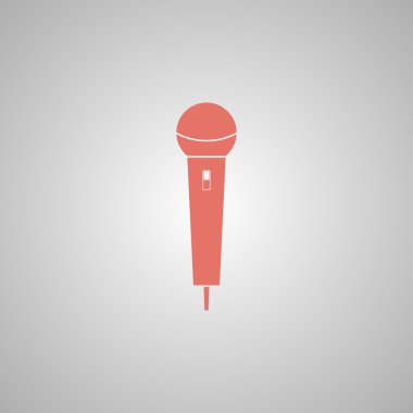 Mikrofon simgesi. Düz 