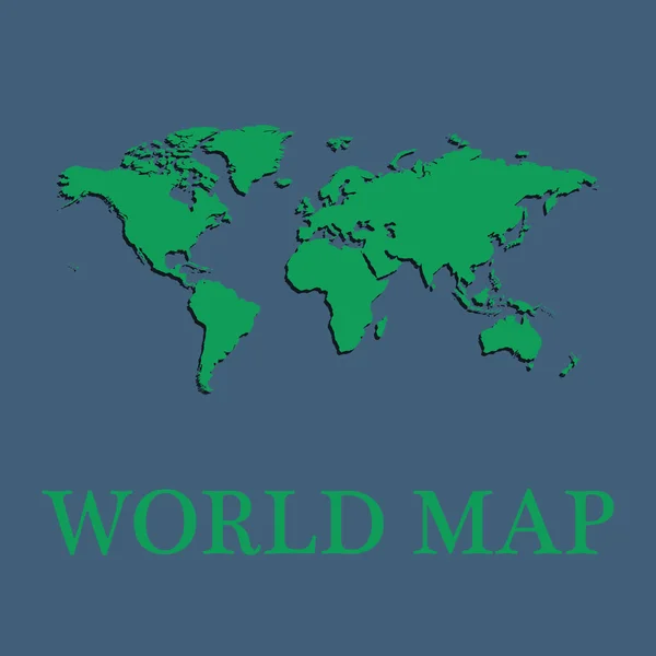 ベクトル世界地図 — ストックベクタ