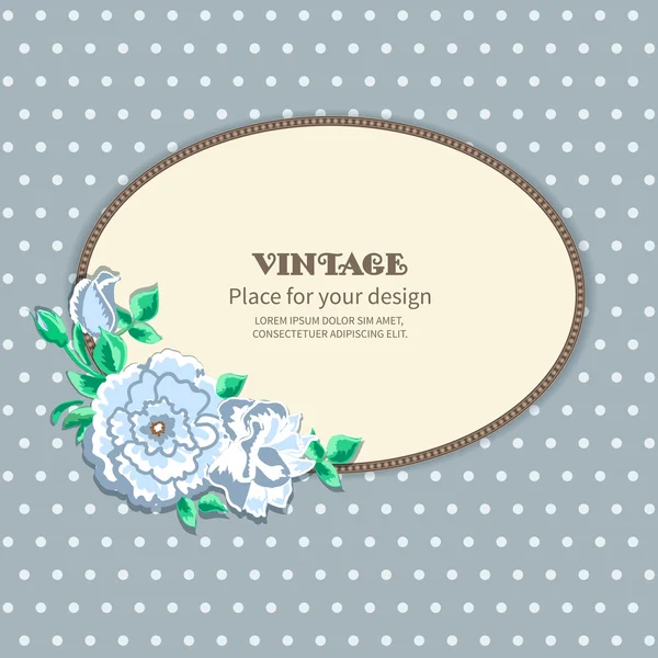 Carte postale d'invitation floral — Image vectorielle