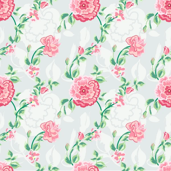 Motif floral sans couture — Image vectorielle