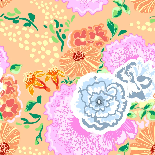 Motif floral sans couture — Image vectorielle