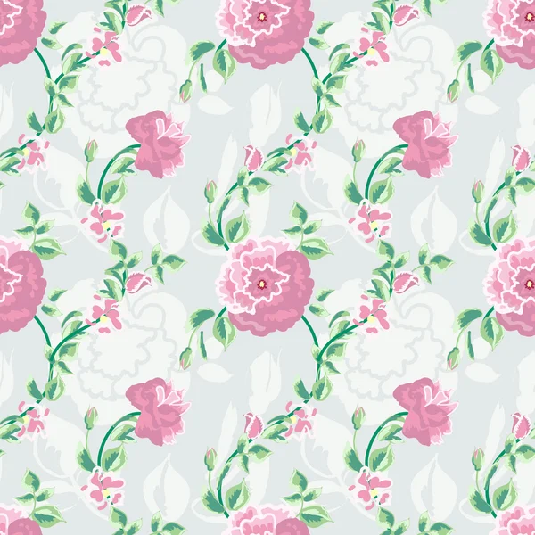 Motif floral sans couture — Image vectorielle