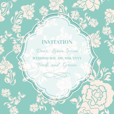 Davetiye Kartpostalı çiçek