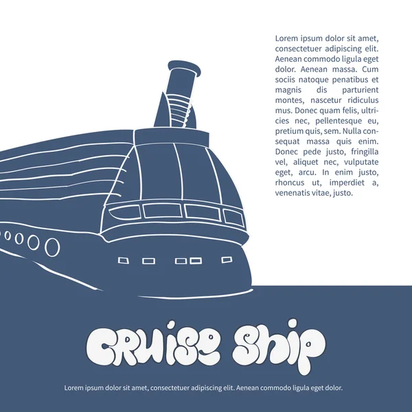 クルーズ船のポスター — ストックベクタ