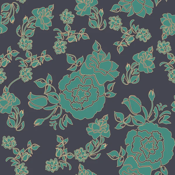 Motif floral sans couture — Image vectorielle