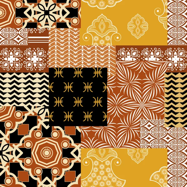 Patchwork stof bandana — Stockvector