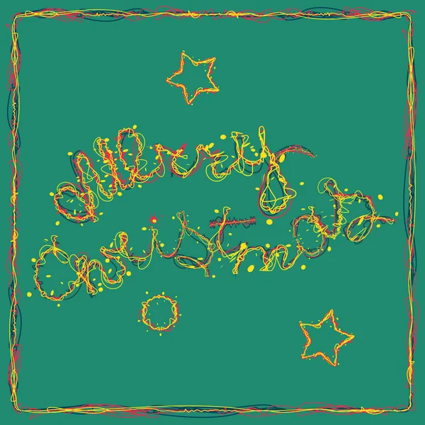 Merry Christmas Krabbel — Stockvector