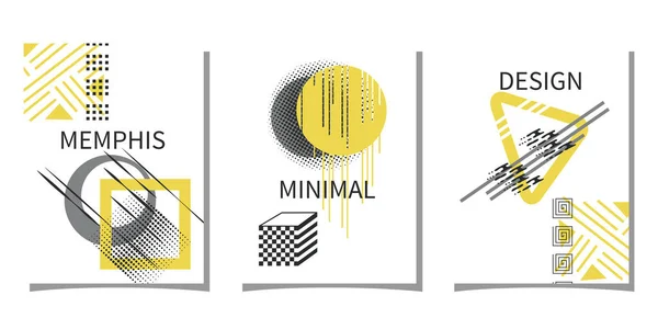 Fond Abstrait Design Géométrique Style Memphis Dans Ton Coloré Modèle — Image vectorielle