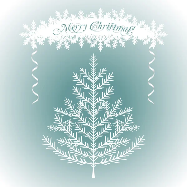 Kerstboom wit — Stockvector