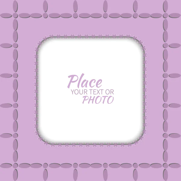 Marco para foto púrpura — Archivo Imágenes Vectoriales