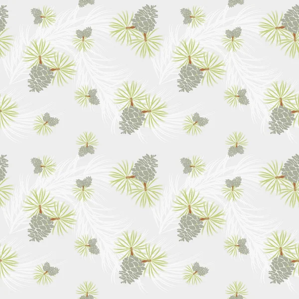 Cône de pin sans couture — Image vectorielle
