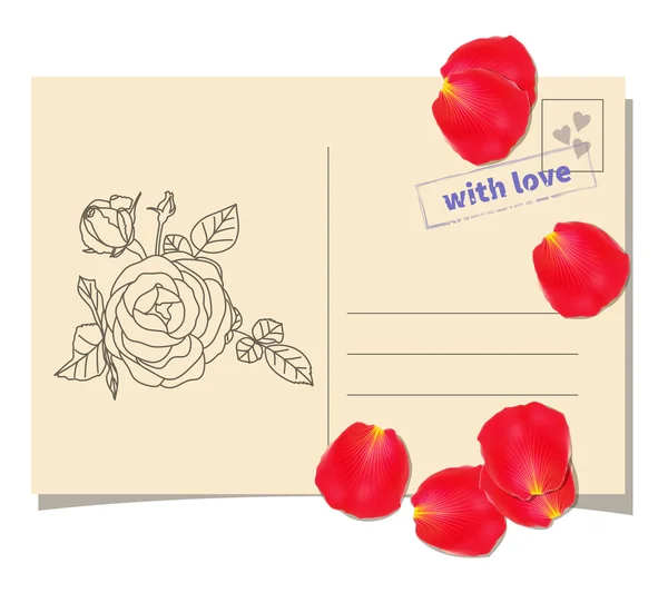 Tarjeta postal — Vector de stock