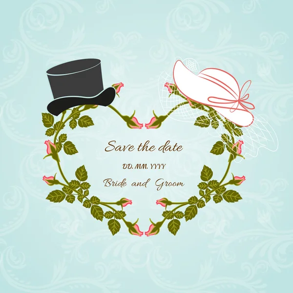 Sombreros de boda — Vector de stock