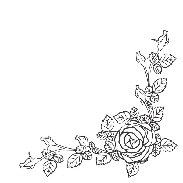 花卉图案的边框 图库插图