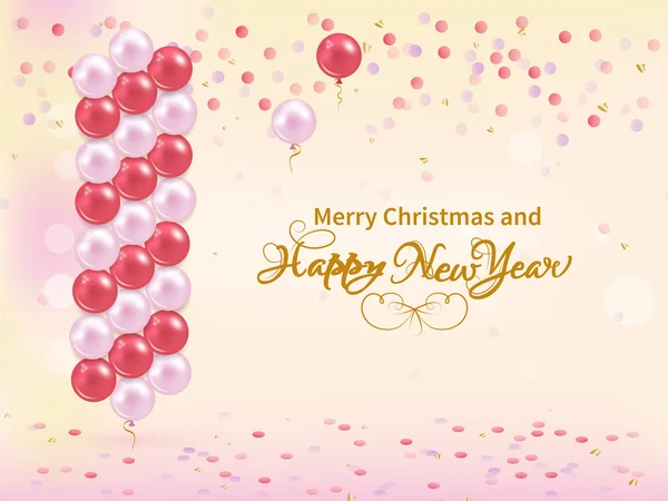 Nouvel an et carte de Noël — Image vectorielle