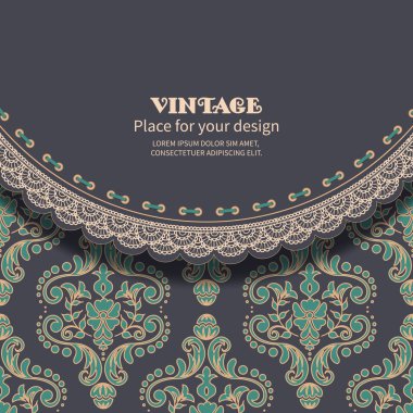 Dantel ile Retro arka plan