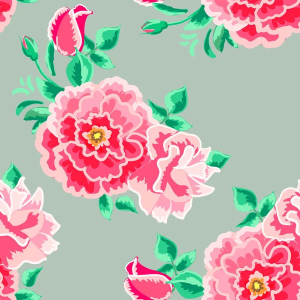 Motif floral sans couture — Image vectorielle