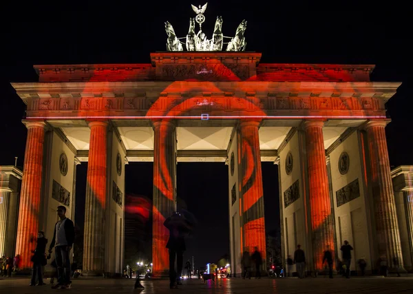 Illuminated Brandenburg Gate, Festival of Lights in Berlin
