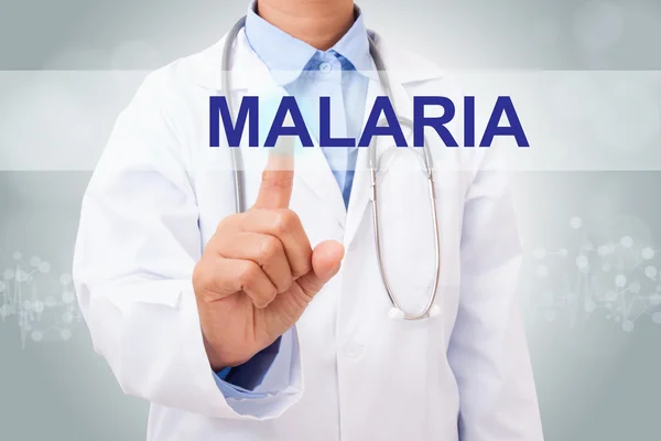 Doktor s malárií znamení — Stock fotografie