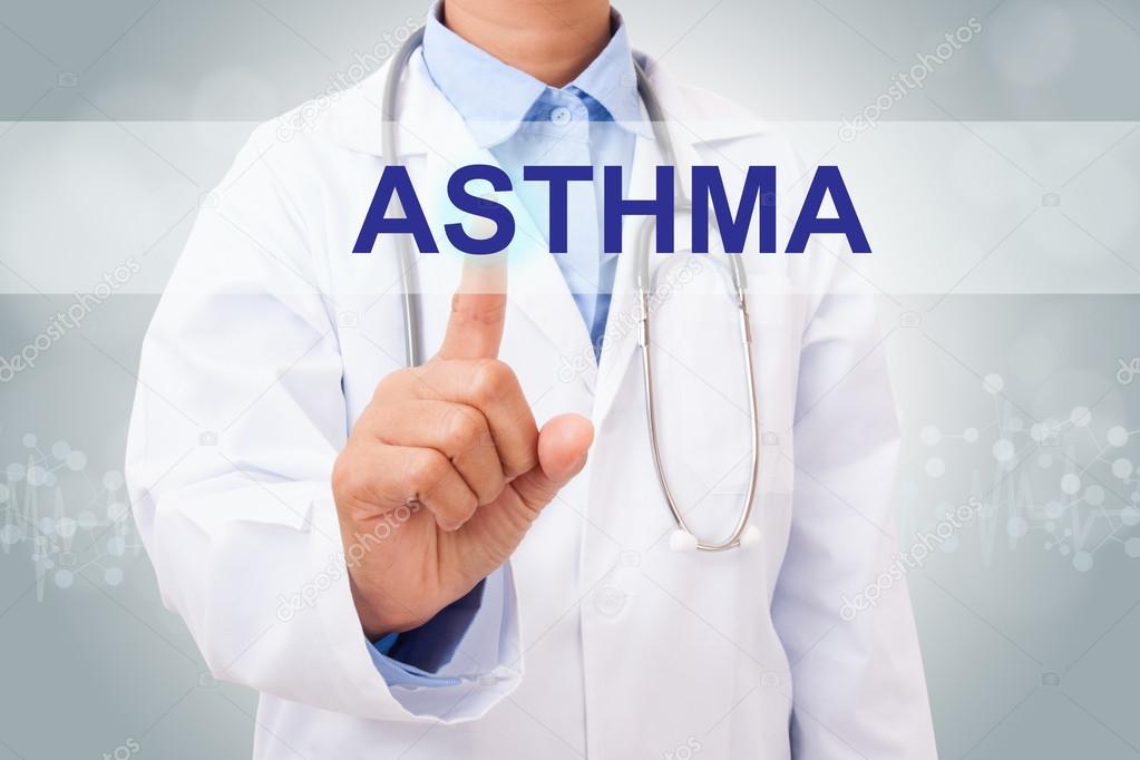doctor with asthma sign