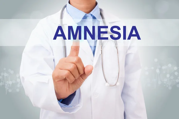 Arzt mit Amnesie-Zeichen — Stockfoto