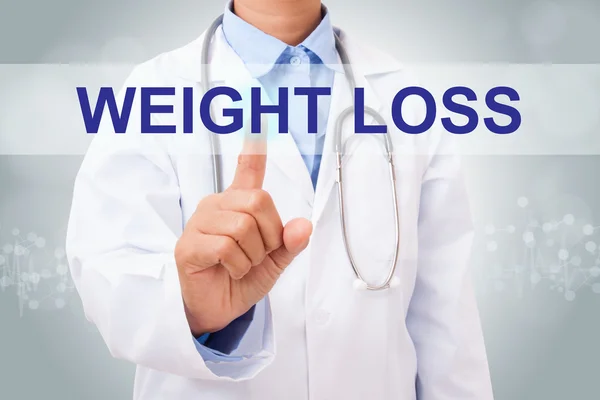 Doktor s hmotnostní ztráta znamení — Stock fotografie