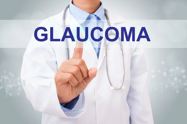 Médico con signo de glaucoma — Foto de Stock